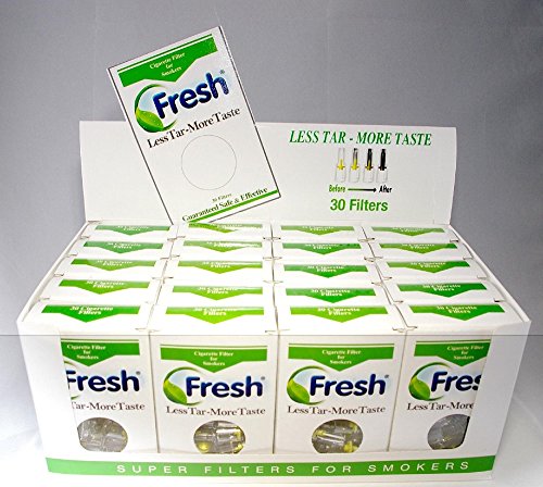 0855551002092 - FRESH CIGARETTE FILTERS - 20 PACKS = 600 FILTERS. TAKE THE NIC OUT!
