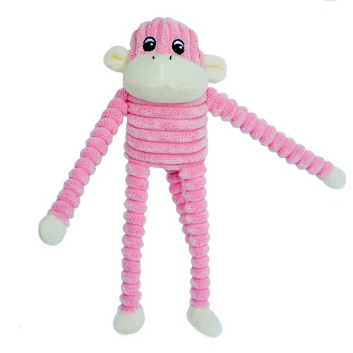 0855736003487 - ZIPPYPAWS SPENCER THE CRINKLE MONKEY, SMALL, PINK