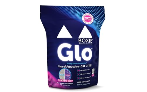 0855978006666 - BOXIE GLO CLUMPING CLAY CAT LITTER, 16LB, MULTI CAT, SUPERIOR ODOR CONTROL, LOW TRACKING, DUST FREE