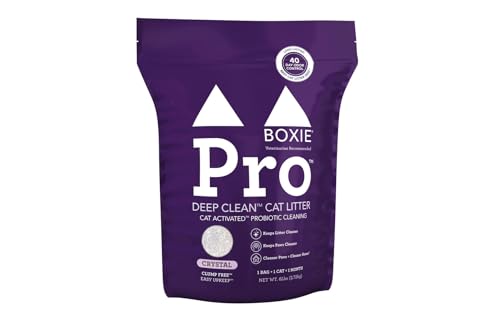 0855978006765 - BOXIEPRO DEEP CLEAN PROBIOTIC CRYSTAL CAT LITTER, 6LB, SUPERIOR ODOR CONTROL & MOISTURE ABSORPTION, LOW TRACKING, DUST FREE