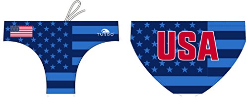 0856086005626 - TEAM USA TURBO MEN'S OLYMPIC WATER POLO SUIT (SMALL)