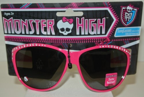 0085612085867 - MONSTER HIGH GIRL'S SUNGLASSES HOT PINK WITH RHINESTONES