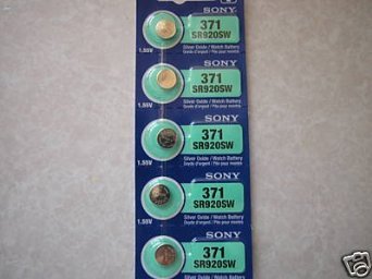 0008562007567 - SONY WATCH BATTERY BUTTON CELL SR920SW 371 PACK OF 5 BATTERIES