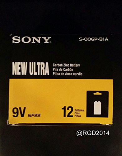0008562015111 - SONY HEAVY-DUTY CARBON ZINC BATTERIES 9V ( 12 PC. LOT )