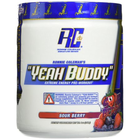 0856263006040 - RONNIE COLEMAN SIGNATURE SERIES YEAH BUDDY 30 SERVE PRE-WORKOUT SUPPLEMENT, SOUR BERRY, 240 GRAM