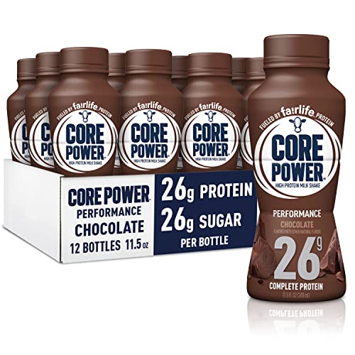 0856312002405 - CORE POWER PROTEIN SHAKES (26G), CHOCOLATE, NO ARTIFICIAL SWEETENERS, READY TO DRINK FOR WORKOUT RECOVERY, 11.5 FL OZ (PACK OF 12)
