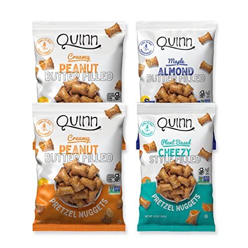 0856369004971 - QUINN FILLED PRETZEL NUGGET VARIETY PACK, GLUTEN FREE, NON-GMO, VARIOUS SIZES (4 COUNT)