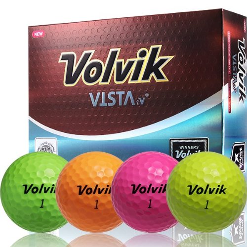 0856437004124 - VOLVIK VISTA IV 4-PIECE GOLF BALL (PACK OF 12), ORANGE