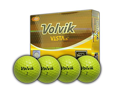 0856437004179 - VOLVIK VISTA IS GOLF BALL (4-PIECE), YELLOW