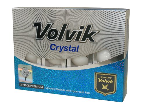 0856437004346 - VOLVIK CRYSTAL GOLF BALL (3-PIECE), WHITE