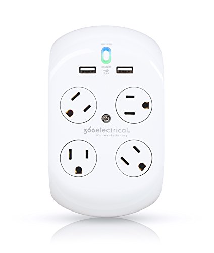 0856469001375 - 360 ELECTRICAL 36037 REVOLVE PLUS SURGE PROTECTOR WITH ROTATING OUTLETS