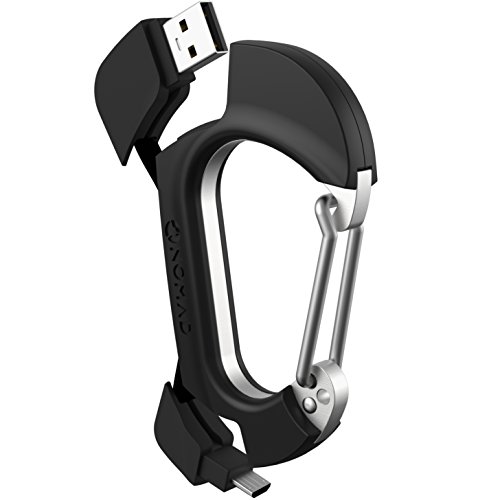 0856504004514 - NOMAD - NOMADCLIP MICRO USB-TO-USB CHARGE-AND-SYNC CABLE - BLACK