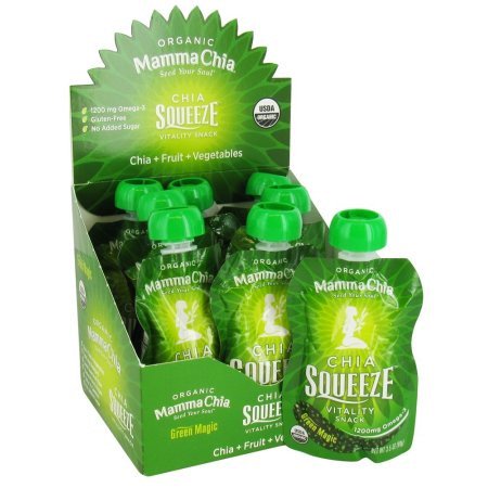 0856516002171 - MAMMA CHIA SQUEEZE VITALITY SNACK, GREEN MAGIC, 3.5 OUNCE (PACK OF 8)