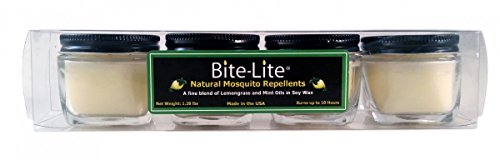 0856685002071 - BITE-LITE NATURAL MOSQUITO REPELLENT SOY WAX MINI-JARS-USA MADE CANDLES WITH LEMONGRASS AND SPEARMINT, DEET-FREE