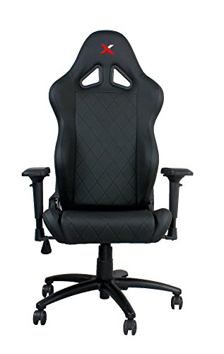0856690005425 - FERRINO LINE BLACK ON BLACK DIAMOND PATTERNED GAMING AND LIFESTYLE CHAIR BY RAPIDX