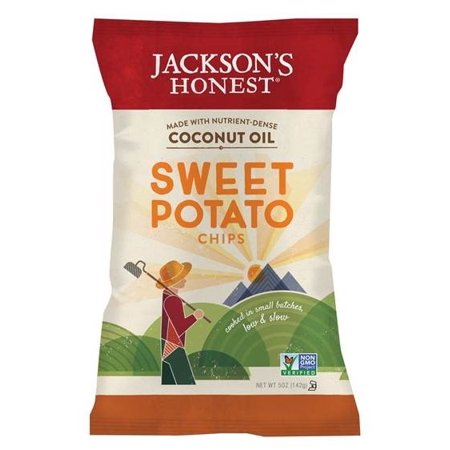 0856823004110 - JACKSON'S HONEST SWEET POTATO CHIPS MADE WITH COCONUT OIL, 5 OUNCE