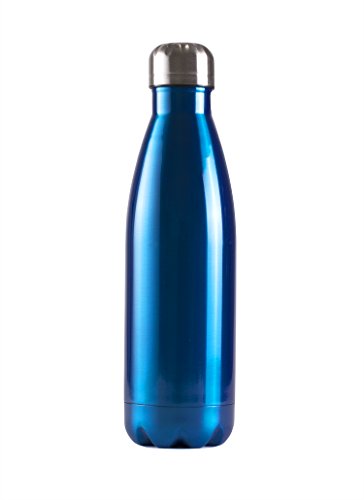 0856911005821 - BONBON 17 OZ (500 ML) VACUUM INSULATED WATER BOTTLE | DOUBLE WALLED STAINLESS STEEL COLA SHAPE TRAVEL SPORTS WATER BOTTLE - BPA FREE, KEEPS YOUR DRINK HOT & COLD BLUE GLOSS