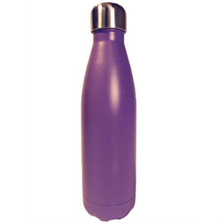0856911005937 - BONBON 17 OZ (500 ML) VACUUM INSULATED WATER BOTTLE | DOUBLE WALLED STAINLESS STEEL COLA SHAPE TRAVEL SPORTS WATER BOTTLE - BPA FREE, KEEPS YOUR DRINK HOT & COLD PURPLE