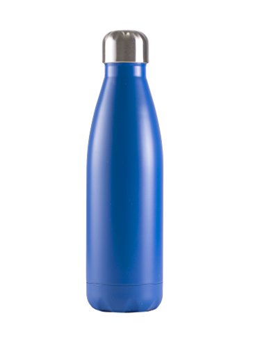 0856911005944 - BONBON 17 OZ (500 ML) VACUUM INSULATED WATER BOTTLE | DOUBLE WALLED STAINLESS STEEL COLA SHAPE TRAVEL SPORTS WATER BOTTLE - BPA FREE, KEEPS YOUR DRINK HOT & COLD MATTE BLUE