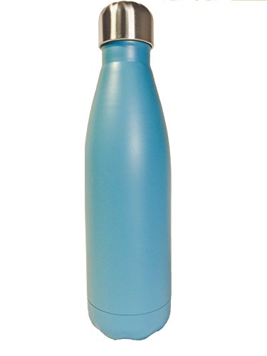 0856911005951 - BONBON 17 OZ (500 ML) VACUUM INSULATED WATER BOTTLE | DOUBLE WALLED STAINLESS STEEL COLA SHAPE TRAVEL SPORTS WATER BOTTLE - BPA FREE, KEEPS YOUR DRINK HOT & COLD BABY BLUE