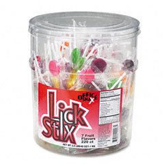 0856924000035 - OFFICE SNAX(R) ASSORTED LICK STIX SUCKERS, TUB OF 220