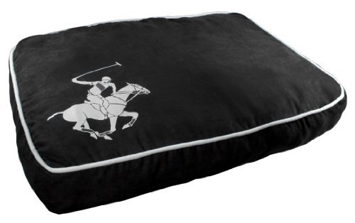 0856947003143 - BEVERLY HILLS POLO CLUB SUPER HORSE PUFF PILLOW PET BED, 24 BY 16 BY 4-1/2-INCH, BLACK