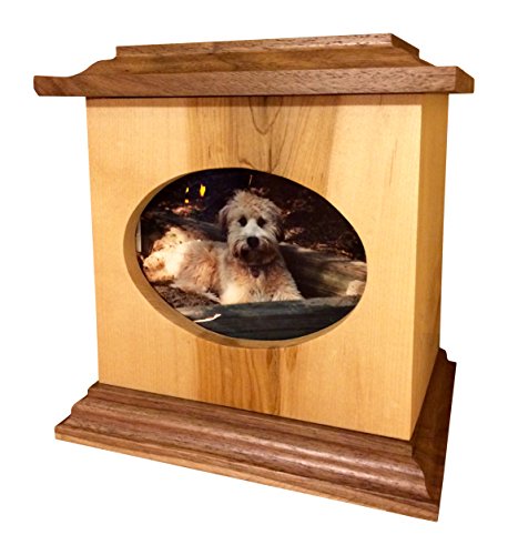 0857222004480 - REST IN TIME CLOCK URNS SOLID WALNUT & MAPLE PET CREMATION URN