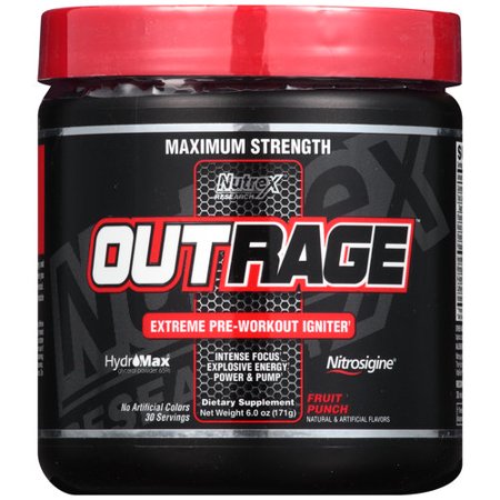 0857268005069 - NUTREX RESEARCH OUTRAGE SUPPLEMENT, FRUIT PUNCH, 171 GRAM