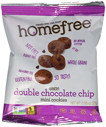 0857313001978 - HOMEFREE TREATS YOU CAN TRUST GLUTEN FREE MINI DOUBLE CHOCOLATE CHIP COOKIE, SINGLE SERVE BAG, .95 OUNCE (PACK OF 30)