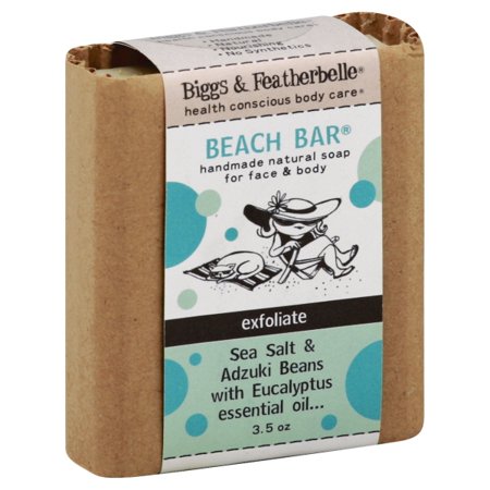 0857417001034 - BEACH BAR HANDMADE NATURAL BAR SOAP FOR FACE & BODY EXFOLIATE SEA SAL ADZUKI & EUCALYPTUS