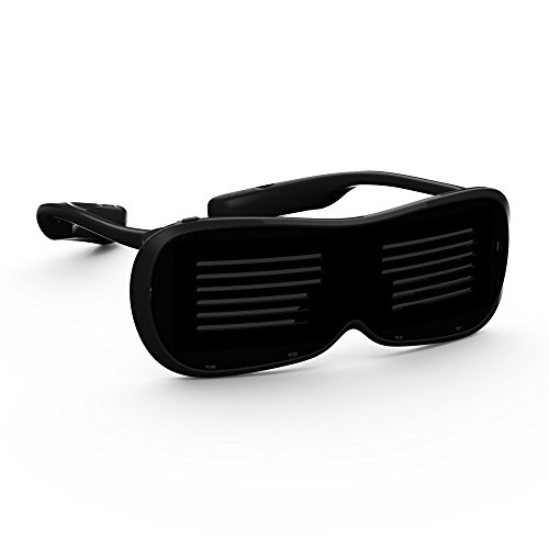 8574172035112 - SMART LED GLASSES CHEMION CREATIVE EYEWEAR (BLACK) W/ BLUETOOTH - DISPLAY TEXT, ANIMATION, DRAWING, MESSAGES