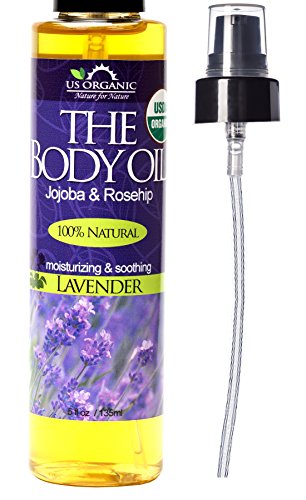 0857567004053 - #1 BODY & BATH OIL - ELEGANT LAVENDER, CERTIFIED ORGANIC BY USDA, JOJOBA & ROSEHIP OIL W/ VITAMIN E, NO ALCOHOL, PARABEN, ARTIFICIAL DETERGENTS, COLOR OR SYNTHETIC PERFUMES, US ORGANIC, 5 FL.OZ.