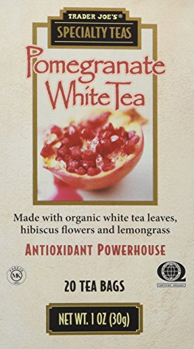 0000085777200 - TRADER JOE'S POMEGRANATE WHITE TEA, 20 TEA BAGS (PACK OF 4)