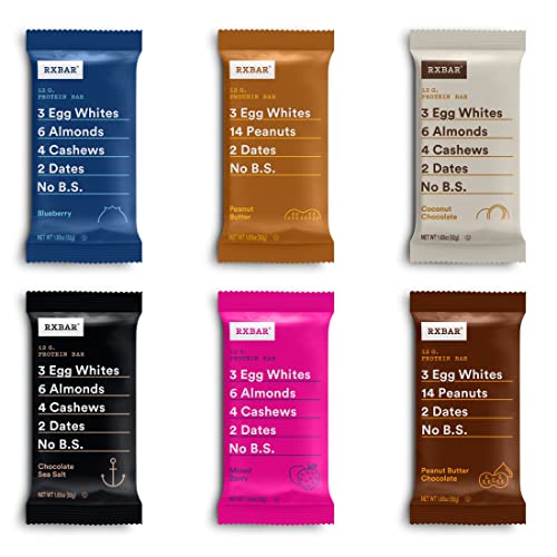 0857777004355 - RXBAR, BEST SELLER VARIETY PACK, PROTEIN BAR, 1.83 OUNCE (PACK OF 12), HIGH PROTEIN SNACK, GLUTEN FREE