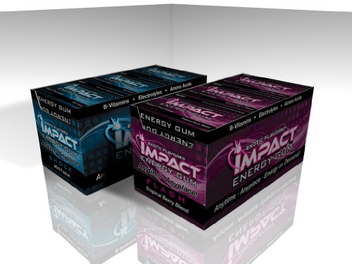 0857780002065 - IMPACT ENERGY GUM RETAIL KIT 2 TRAYS EACH OF FLASH AND SHOCK