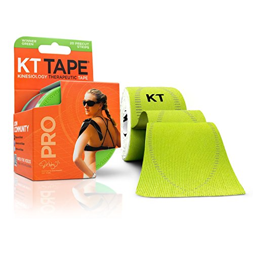 0857879003485 - KT TAPE PRO SYNTHETIC ELASTIC KINESIOLOGY 20 PRE-CUT 10-INCH STRIPS THERAPEUTIC TAPE, WINNER GREEN