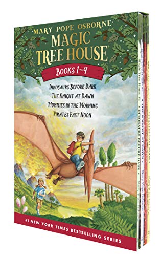 8580001039374 - MAGIC TREE HOUSE BOXED SET, BOOKS 1-4: DINOSAURS BEFORE DARK, THE KNIGHT AT DAWN, MUMMIES IN THE MORNING, AND PIRATES PAST NOON