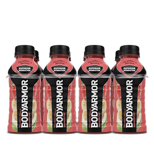 0858176002744 - BODYARMOR SPORTS DRINK SPORTS BEVERAGE, STRAWBERRY BANANA, COCONUT WATER HYDRATION, NATURAL FLAVORS WITH VITAMINS, POTASSIUM-PACKED ELECTROLYTES, PERFECT FOR ATHLETES, 12 FL OZ (PACK OF 8)