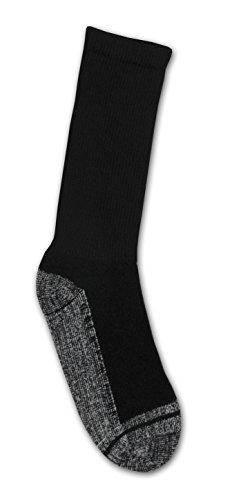 0858279005215 - EXTRA WIDE LOOSE FIT STAYS UP CREW SOCK - XL (BLACK XL)
