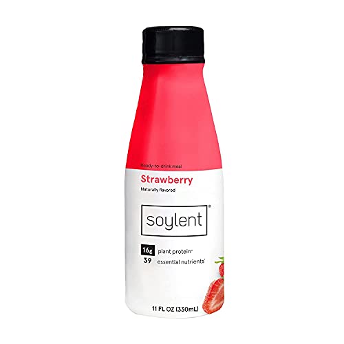0858369006825 - SOYLENT COMPLETE NUTRITION GLUTEN-FREE VEGAN PROTEIN MEAL REPLACEMENT SHAKE, STRAWBERRY, 11 OZ, 4-PACK
