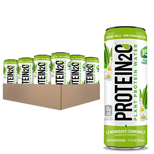 0858379004538 - PROTEIN2O PLANT PROTEIN DRINK, 15G PLANT-BASED PROTEIN, LEMONGRASS CHAMOMILE, 11 OZ (12 PACK)