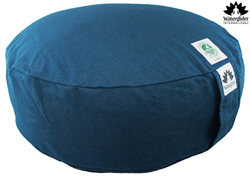 0858447005184 - ZAFU ORGANIC COTTON MEDITATION PILLOW: RONDO STYLE WITH LINER- 6 COLORS (TWILIGHT, LARGE 18 INCH)