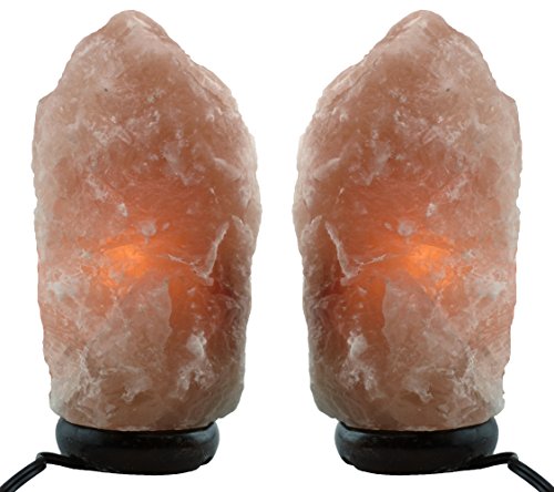 0858447005252 - HIMALAYAN NATURAL SALT LAMP- TWO PACK- MULTIPLE SIZES (7-9 INCH)