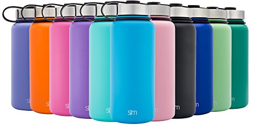 0858515006105 - SIMPLE MODERN 32OZ VACUUM INSULATED STAINLESS STEEL WATER BOTTLE - SUMMIT WIDE MOUTH THERMOS TRAVEL MUG - DOUBLE WALLED FLASK - POWDER COATED HYDRO CANTEEN - SKY BLUE