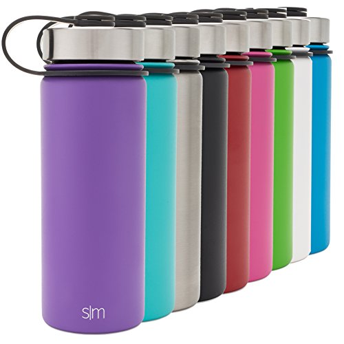 0858515006334 - SIMPLE MODERN VACUUM INSULATED STAINLESS STEEL 18OZ WATER BOTTLE - SUMMIT WIDE MOUTH THERMOS - DOUBLE WALLED FLASK - POWDER COATED HYDRO CANTEEN - LILAC PURPLE