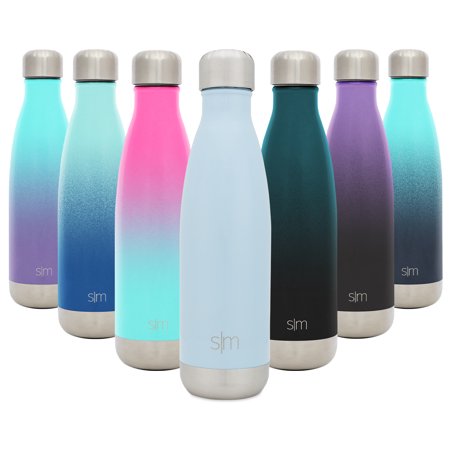 0858515006488 - SIMPLE MODERN VACUUM INSULATED 17OZ WAVE BOTTLE - DOUBLE WALLED STAINLESS STEEL WATER THERMOS - COLA STYLE HYDRO SWELL TUMBLER - COMPARE TO S'WELL - ROBIN'S EGG BLUE