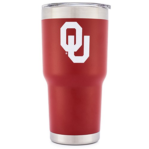 0858515006679 - SIMPLE MODERN UNIVERSITY OF OKLAHOMA VACUUM INSULATED TUMBLER - DOUBLE WALLED 18/8 STAINLESS STEEL TRAVEL MUG - OU SOONERS LICENSED COLLEGE TAILGATING FLASK - COFFEE CUP - CHAMPION COLLECTION - 30OZ