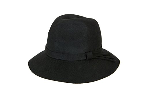 0858529005774 - MAXLOVE WOMEN'S MICAH FEDORA HAT, BLACK, ONE SIZE