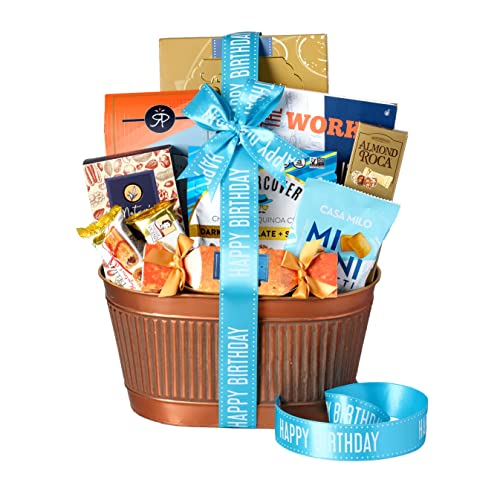 0858539005955 - HAPPY BIRTHDAY GIFT BASKET OF GOURMET SWEETS & SNACKS FROM BROADWAY BASKETEERS SHARE THE JOY WITH JAM PACKED BIRTHDAY GIFT BASKET PERFECT FOR MOM, DAD, FAMILY FRIENDS, AND BUSINESS ASSOCIATES