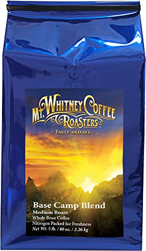 0858645004309 - MT. WHITNEY COFFEE ROASTERS: 5LB. BASE CAMP BLEND WHOLE BEAN COFFEE